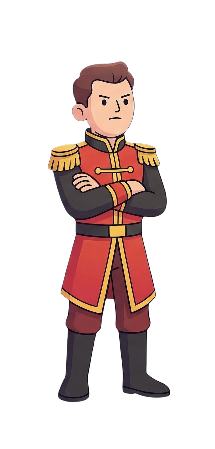 Commander, the Choleric attention pattern, pointing toward a direction
