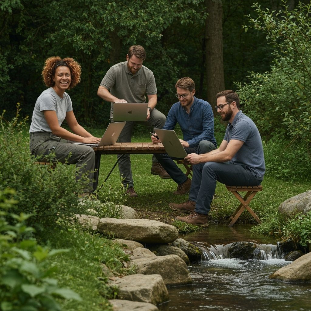 Phlegmatic temperament artistic representation showing peace and stability